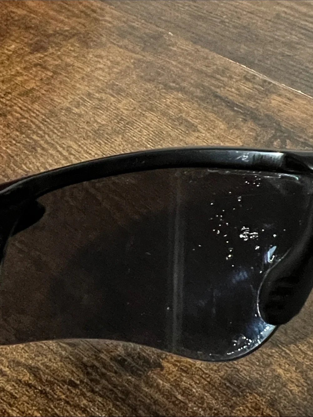 Oakley Black Shield Sunglasses with White Temple Accents with original case